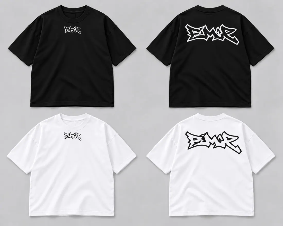 EM Parts black and white T-shirts